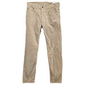 GAP Corduroy Academy Chino Pants Mens Khaki Beige GapFlex 5 Pocket Size 30x32